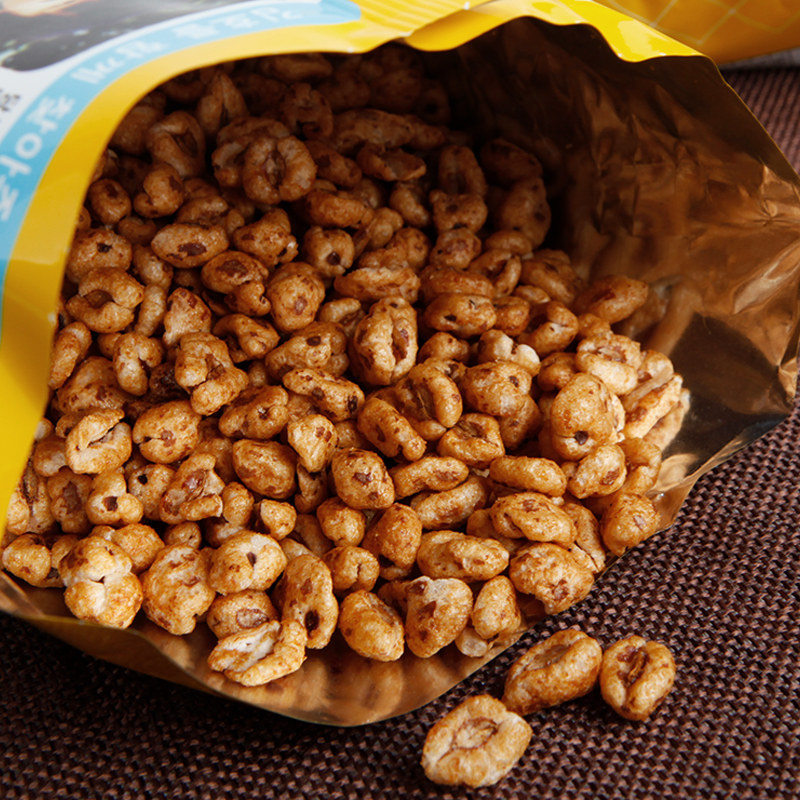 韩国食品进口零食可瑞安大麦粒74g6袋克丽膨化食品