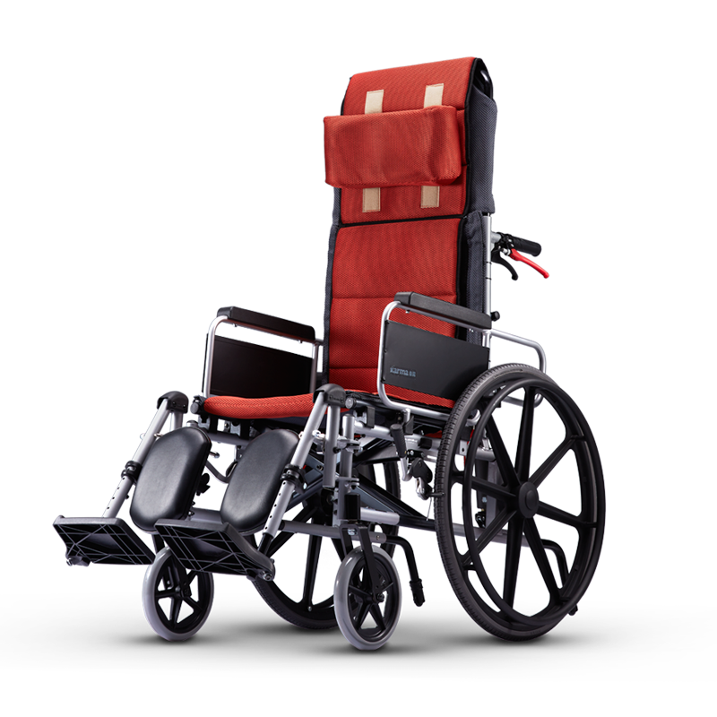 康扬轻便折叠铝合金靠背高靠背km5000轮椅瘫痪老人手动轮椅