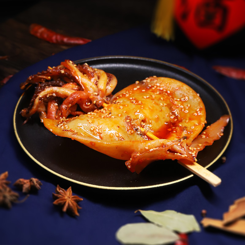 铁板鱿鱼手撕整条香辣烧烤大连特产海味即食鱿鱼干