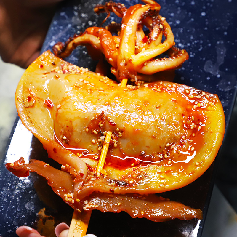 铁板鱿鱼手撕整条香辣烧烤大连特产海味即食鱿鱼干