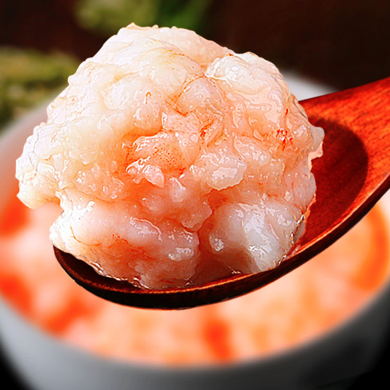 虾滑新鲜火锅生鲜挤袋海底豆捞青虾滑虾饺虾饼手打食材球商用批发