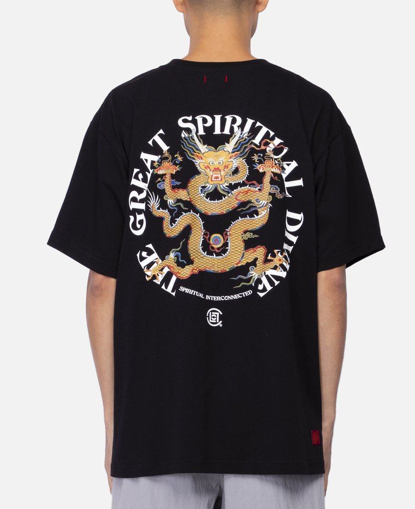 upsclot夏季新款19ss盘龙印花中国国风陈冠希t恤