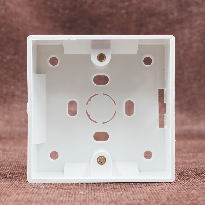 明装开关插座面板底盒明盒线盒通用86型墙壁电源线槽接线盒高强度