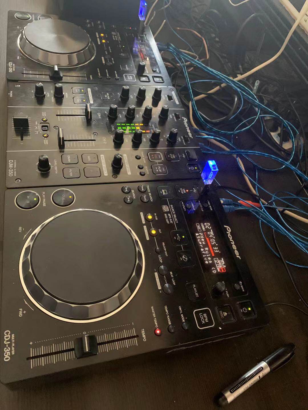 先锋pioneercdj350碟机一对djm350混音台现货供应打碟机