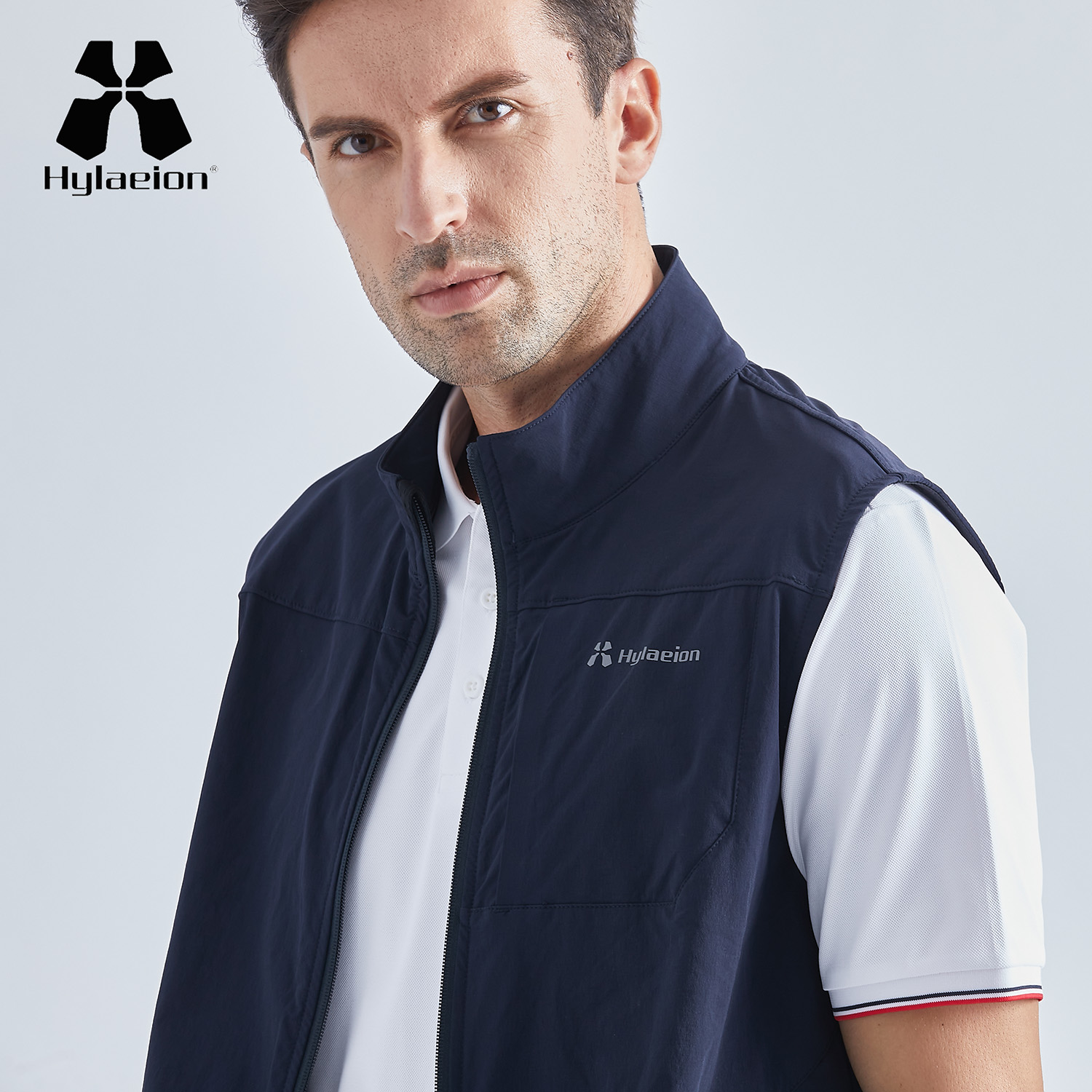 hylaeion热带雨林户外快速干男士轻薄款春季背心立领透气运动马甲