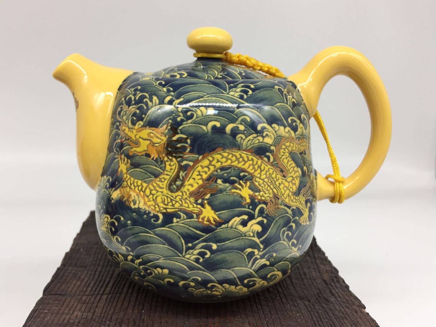 台湾金龙金花红釉青花牡丹建窑黄金龙红金龙配件茶壶