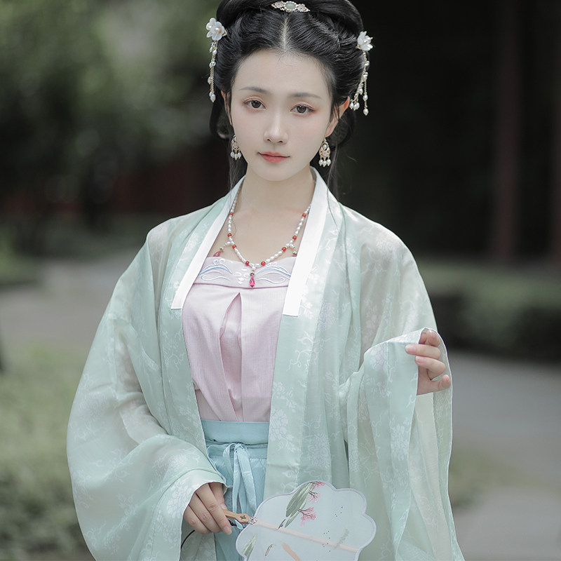 南雅雅集原创宋制汉服长宋抹吊带四破三裥佳期民族服装