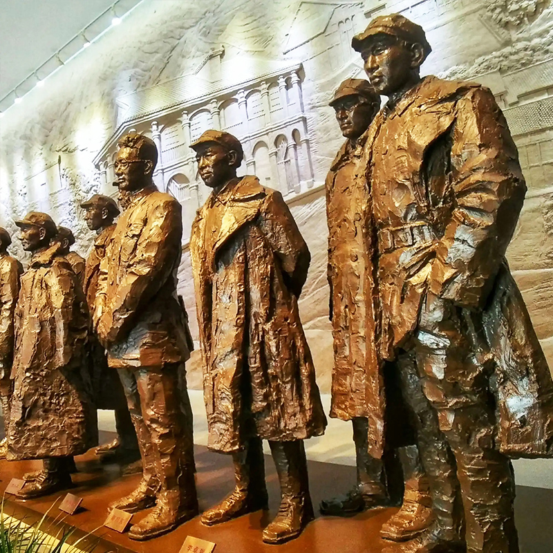 遵义会议代表代表人人物雕像博物馆文化历史转折玻璃钢装饰摆件