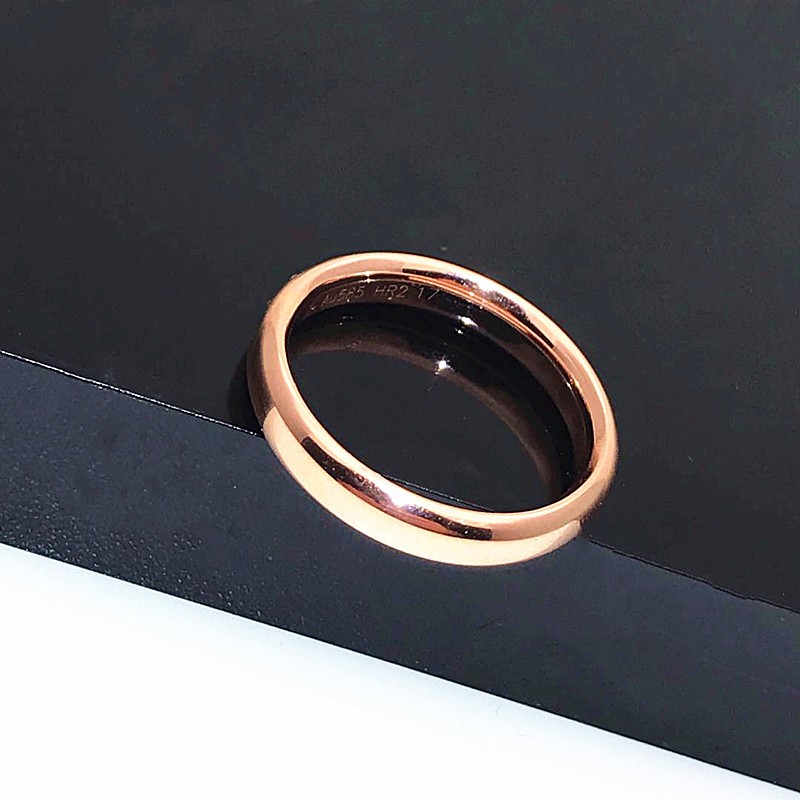 戒指正品俄罗斯紫金14k金玫瑰金光面光面经典女款手饰