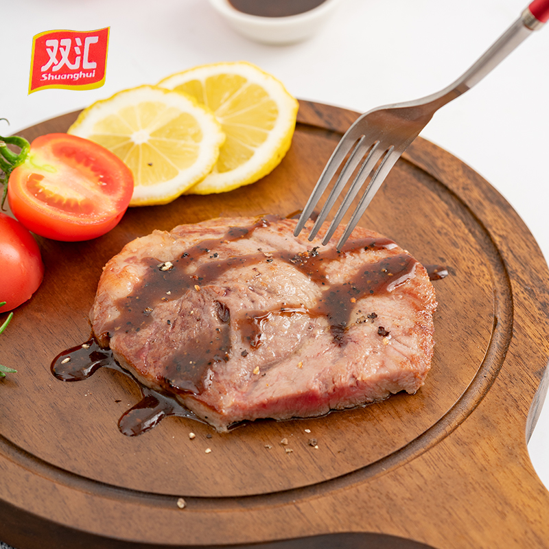 牛排双汇极菲160g盒原切整儿童牛肉调理家庭牛排
