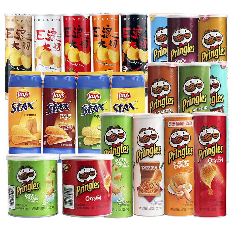 美国进口品客薯片墨西哥乐事薯片马来西亚品客薯片edo巨浪大切