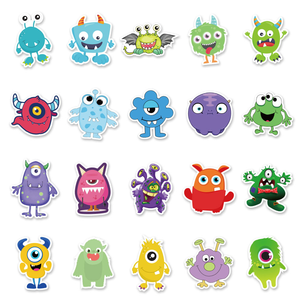 50张怪兽大学可爱卡通动画贴纸行李箱笔记本手机水杯笔记本个性小贴纸