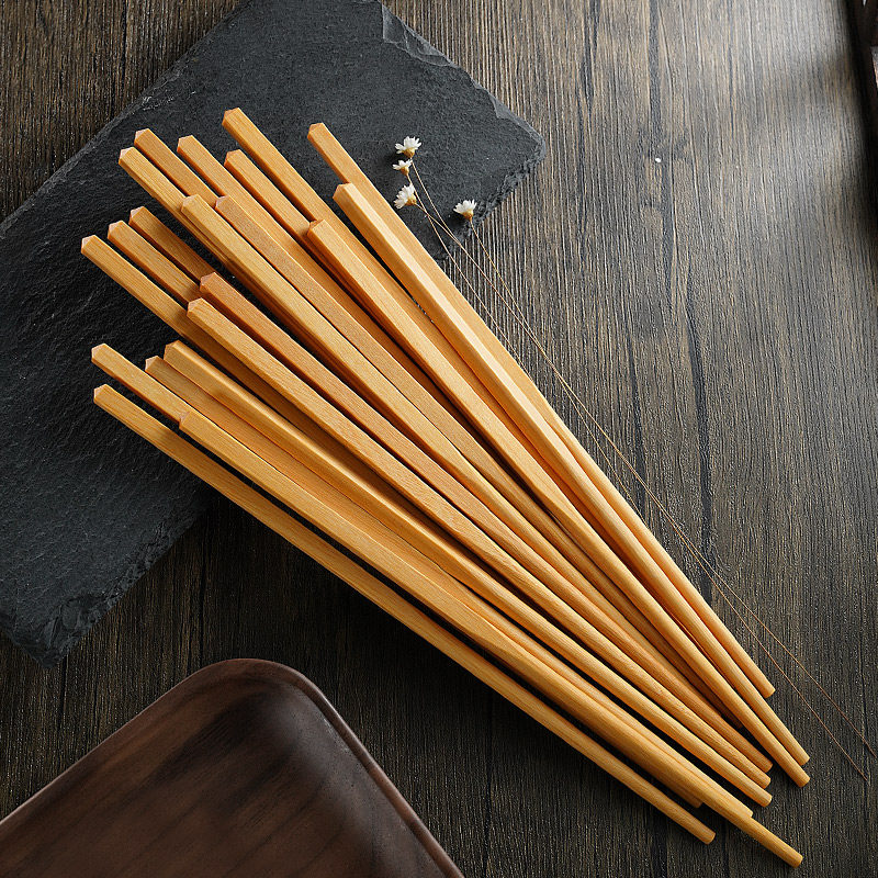 黄檀木无蜡10双防滑高档商用家用无漆木质原木筷子