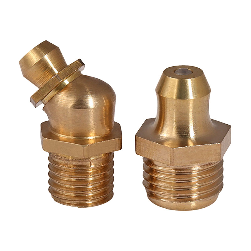 黄油油嘴m6m8m10m12m14m16纯铜咀头黄油枪油枪咀挖机润滑设备及工具