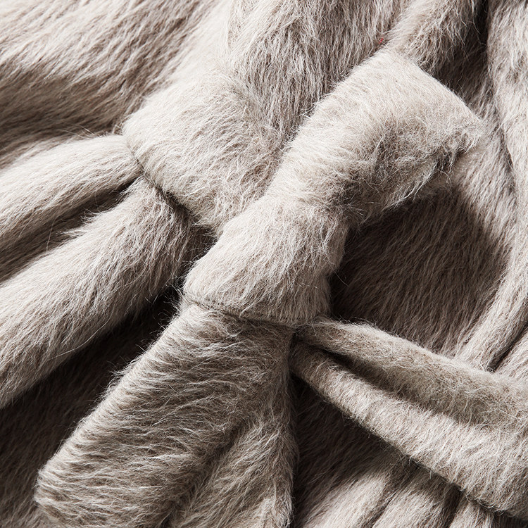 戎美【dy1014604】意大利 苏利羊驼毛 高克重 淡漠色大衣