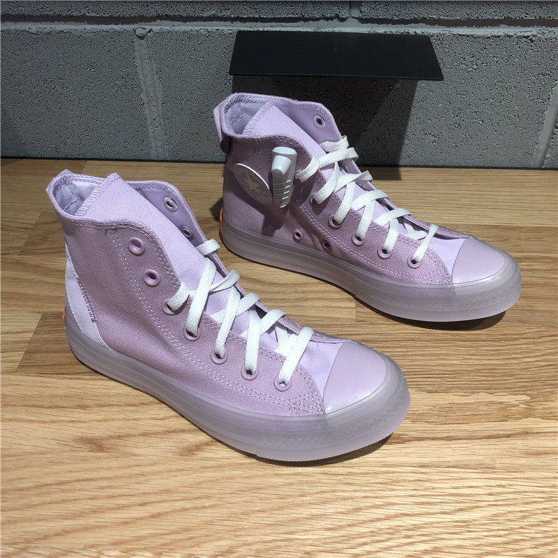 匡威新款allstarcx果冻底浅粉紫男女高休闲帆布鞋