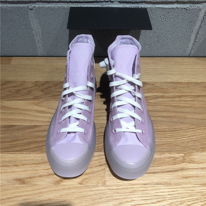 匡威新款allstarcx果冻底浅粉紫男女高休闲帆布鞋