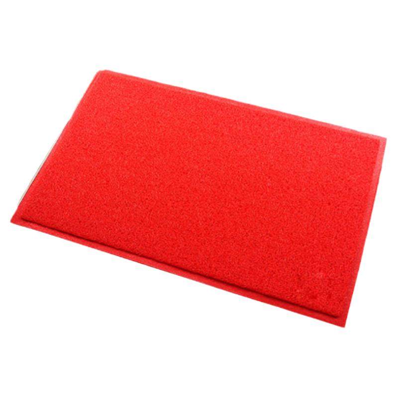 家用地垫出入平安欢迎光临纯红红色无字不带字压地毯