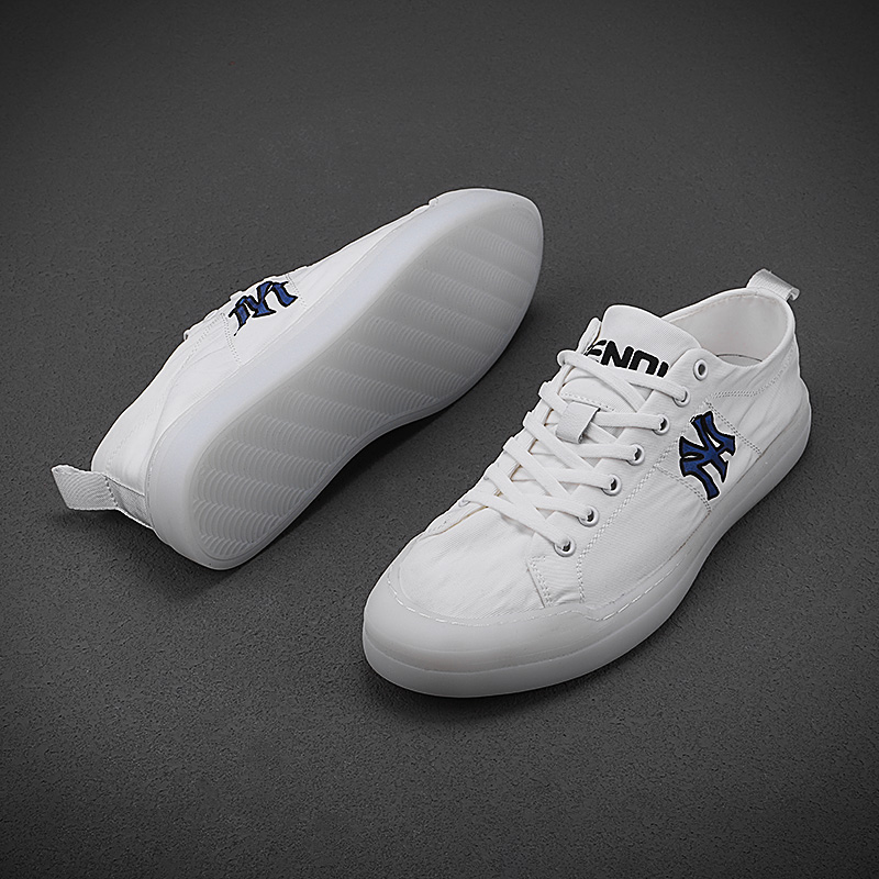 网红果冻鞋男士布鞋白色透明底板鞋夏款小白鞋休闲单鞋男薄款潮鞋