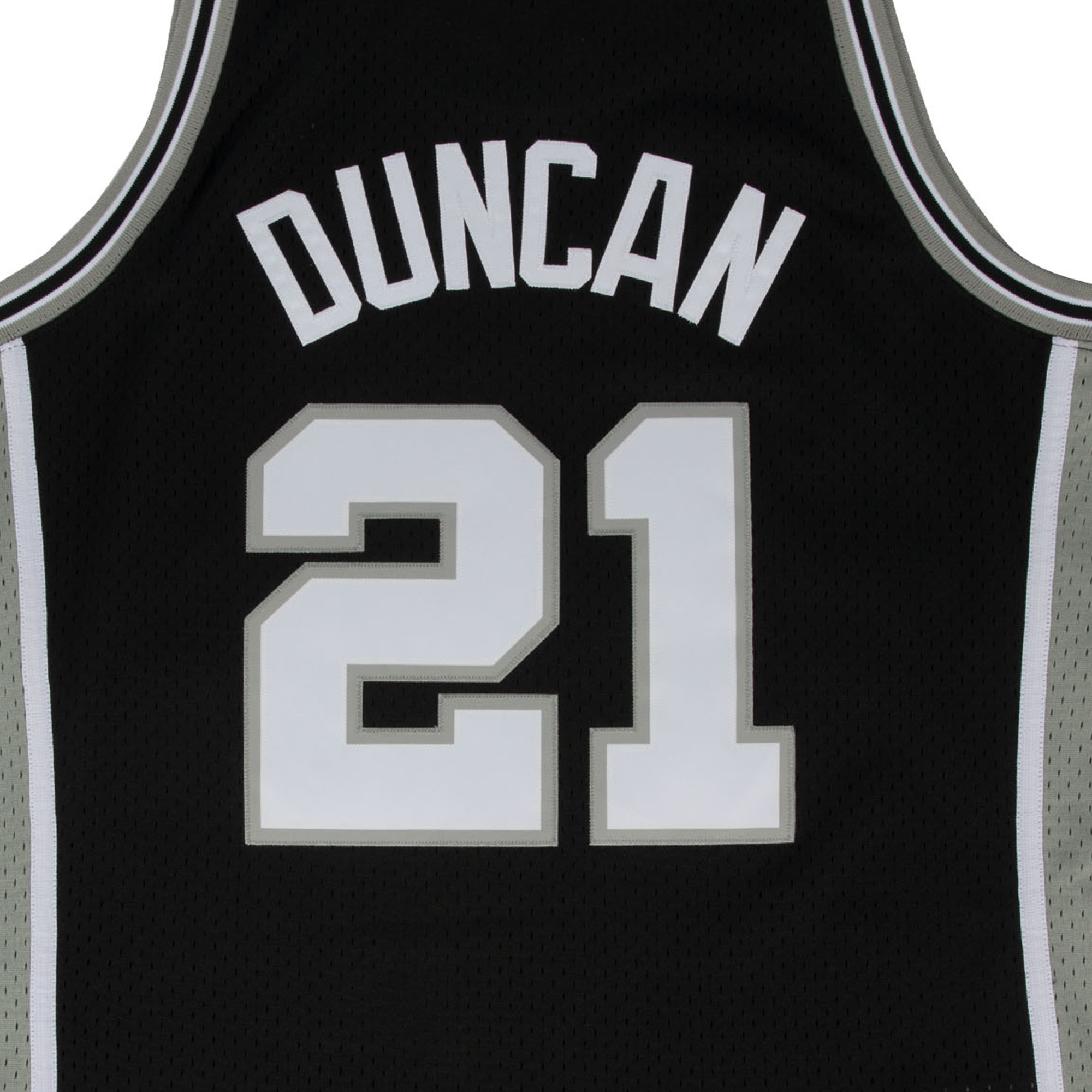 mitchellness马刺队邓肯9899年sw复古球衣mn篮球服网眼nba