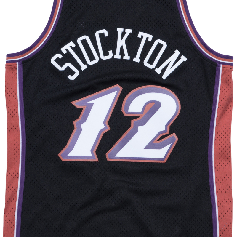 mitchellnessmn9899斯托克顿爵士sw复古球衣篮球网眼篮球服