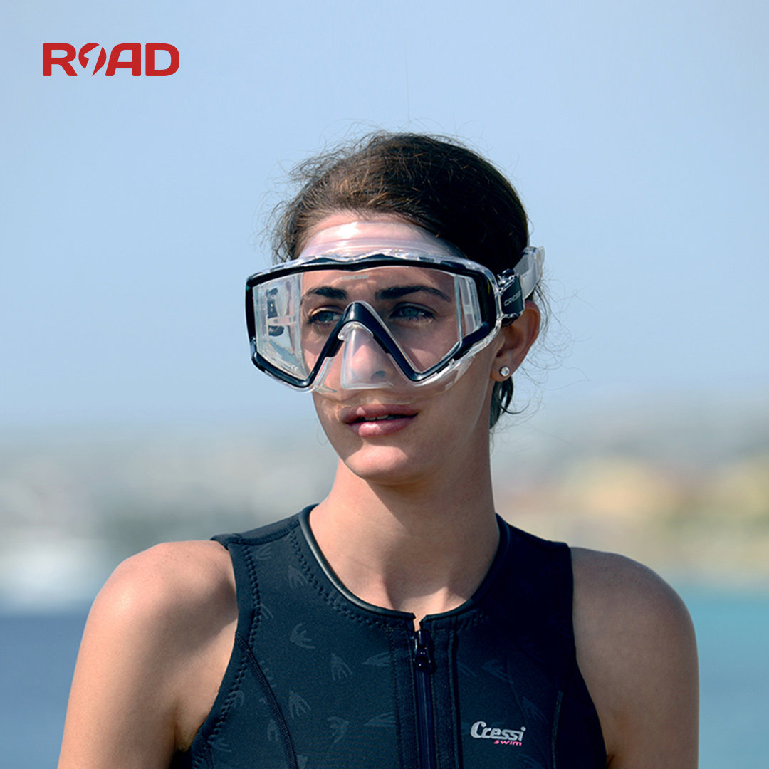 cressipano3潜水水面专业三窗大视野成人浮潜深潜面镜