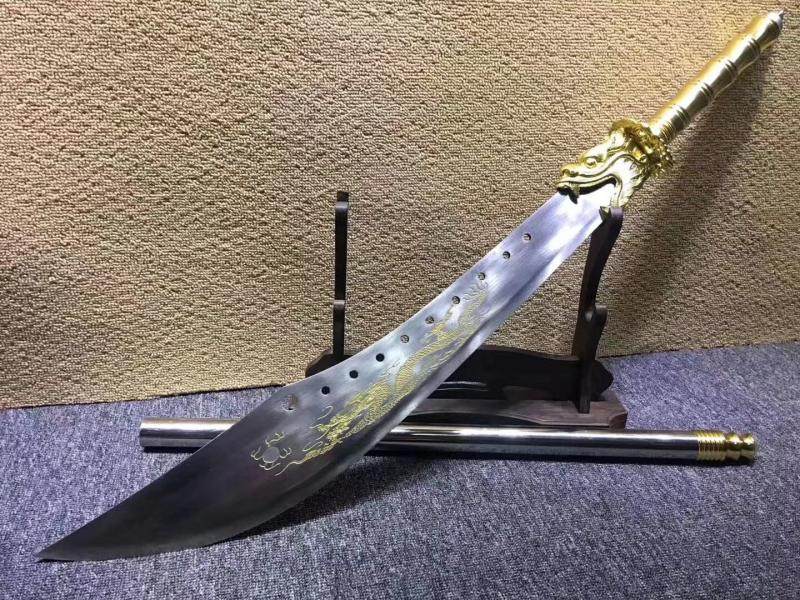 龙泉刀剑硬刀镇宅辟邪高锰钢武术关刀冷兵器大刀青龙偃月刀未开刃
