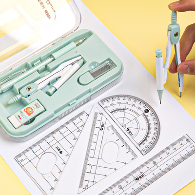 爱好轻松熊联名联名小学生专用尺子套装可爱三角尺考试直尺三角板套尺