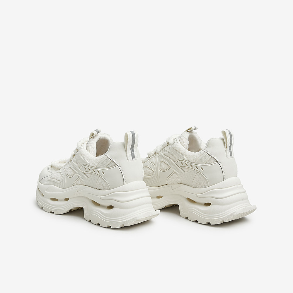 tata他她纯色厚底老爹鞋女ins2022秋新复古时尚休闲鞋