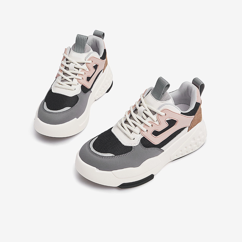 tata他她老爹鞋女ins潮时尚拼接运动休闲鞋女2021冬加绒gho02dm1