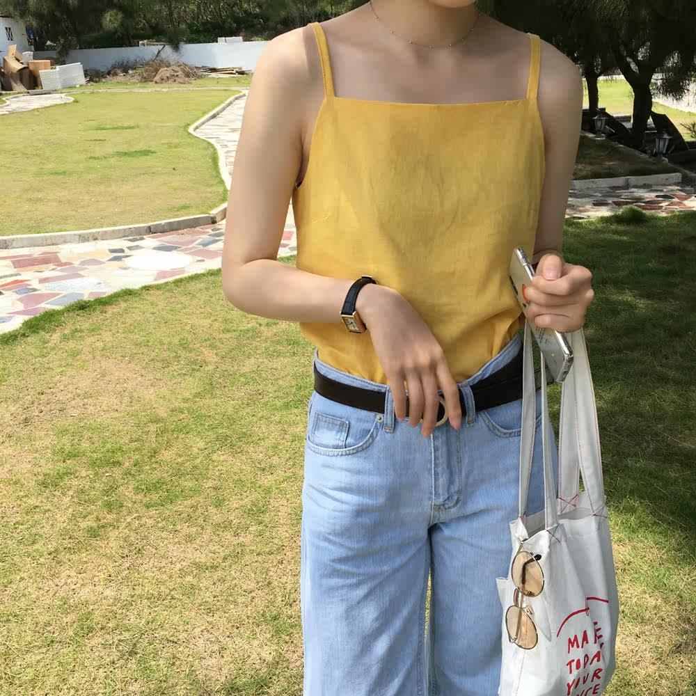 不怕热炒鸡好看百搭款纯色吊带抹胸小背心 夏日清凉系列 thesumey