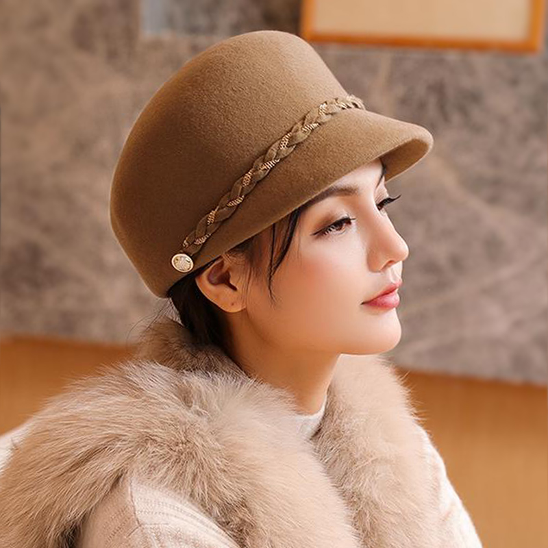 女士洋气帽子女春秋鸭舌帽百搭女帽潮流冒子秋季时尚贝雷帽显脸小