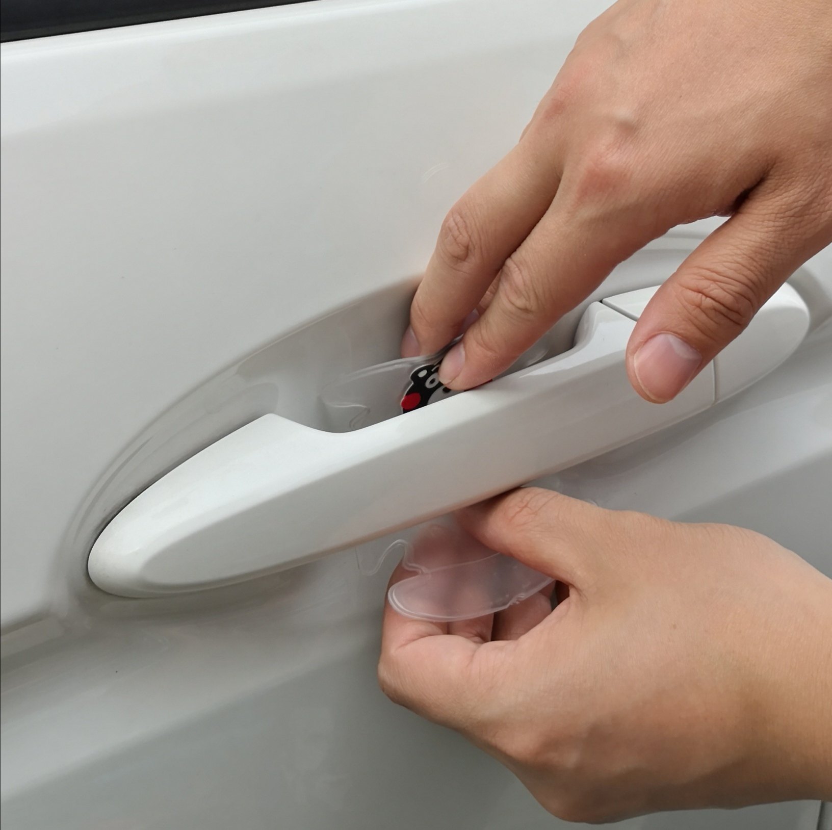 汽车车门把手可爱装饰贴纸通用用车门拉手防刮漆面保护膜