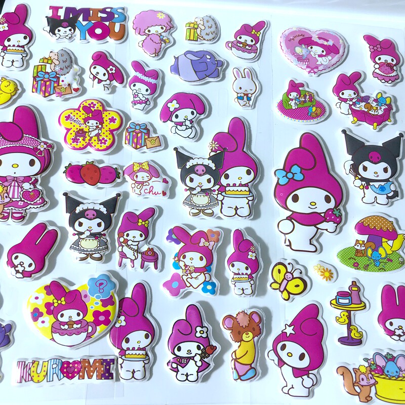 手机kuromi库洛米恶魔美乐兔子手帐贴纸不干胶机壳贴纸