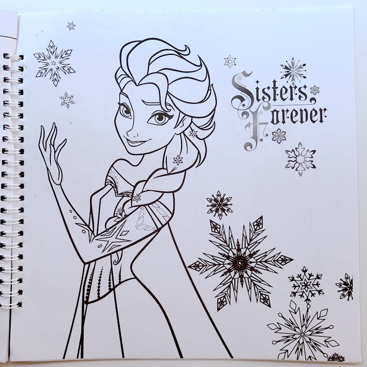 儿童小公主画本图画幼儿园涂画填色奇缘儿童画冰雪描红本