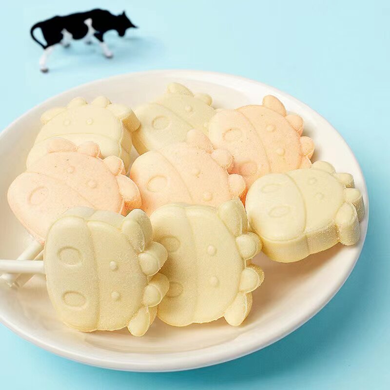 儿童真益生菌奶棒糖原味草莓味奶酪棒棒糖果奶片网红零食小吃