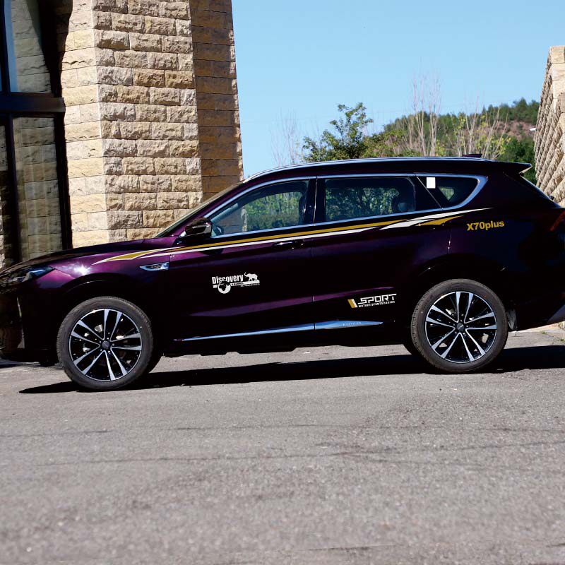 适用于捷途x70plus车贴改装 饰车身贴腰线车门贴纸彩条拉花 汽车装