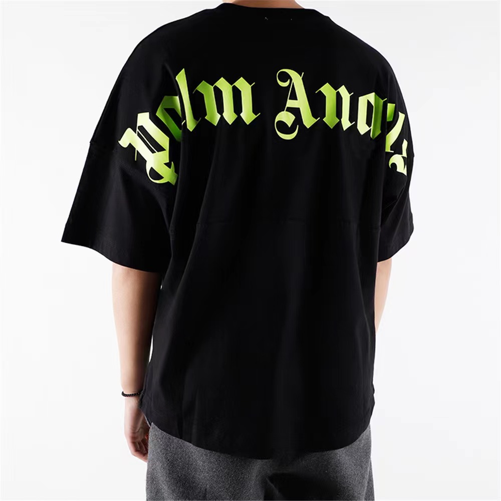 palmangels棕榈天使后背大字字母logo印花圆领t恤