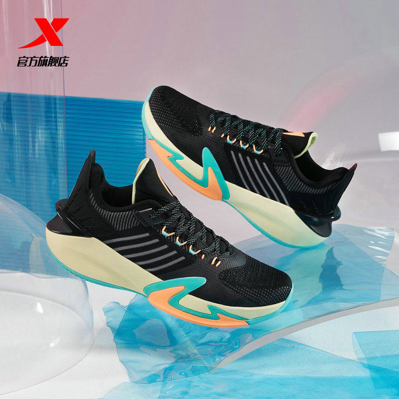 特步轻羽2代球鞋2021年春季新款耐磨篮球鞋