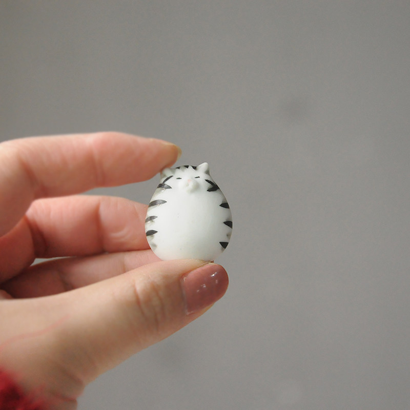 配饰秋冬卡通趣味可爱可爱猫猫咪陶瓷胸针文艺胸针