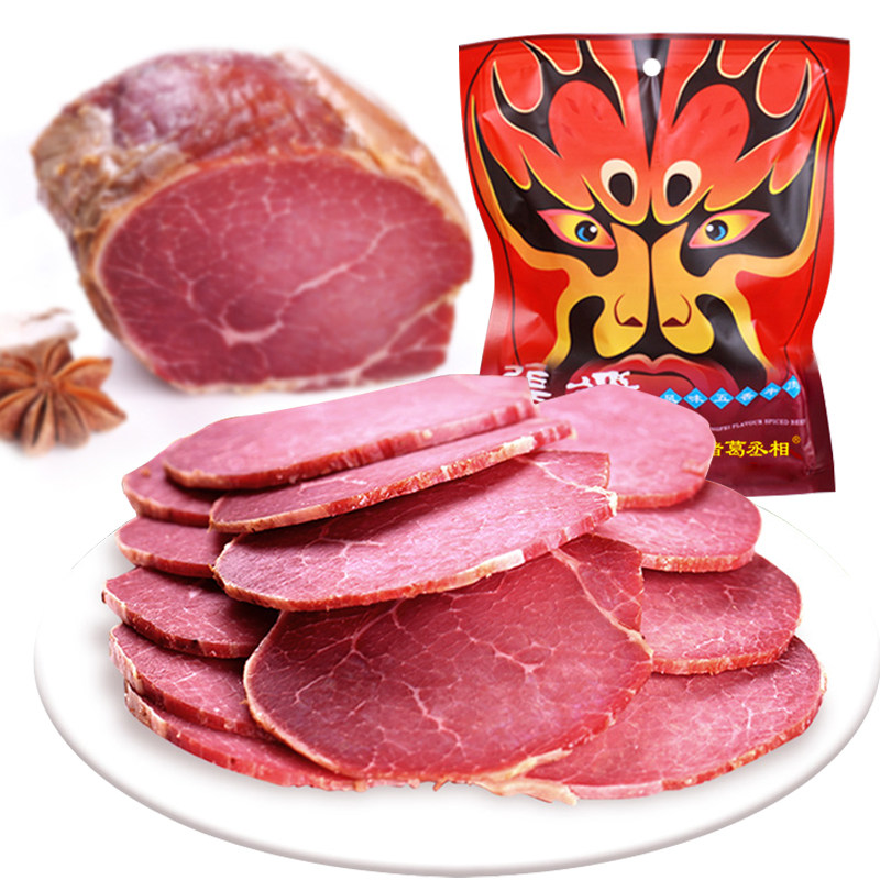 牛肉特产张飞180g原味五香酱卤四川休闲真空牛肉类