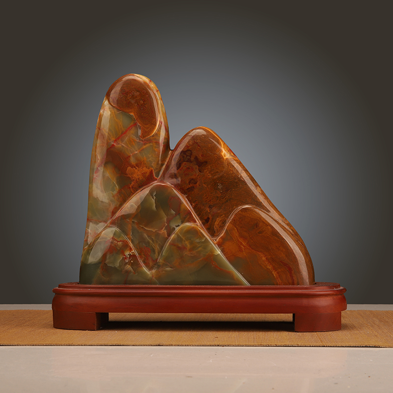 天然观赏泰山石敢当客厅靠山石头摆件风水办公室摆件