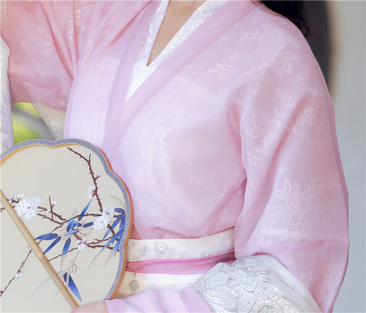 汉服晓枫簪花阁定制宋制浅交领襦裙套装春夏真丝汉服