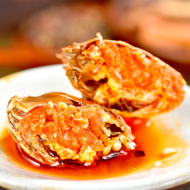 香辣蟹青岛特产零食香酥即食罐装小海鲜熟食油炸麻辣蟹香辣小螃蟹