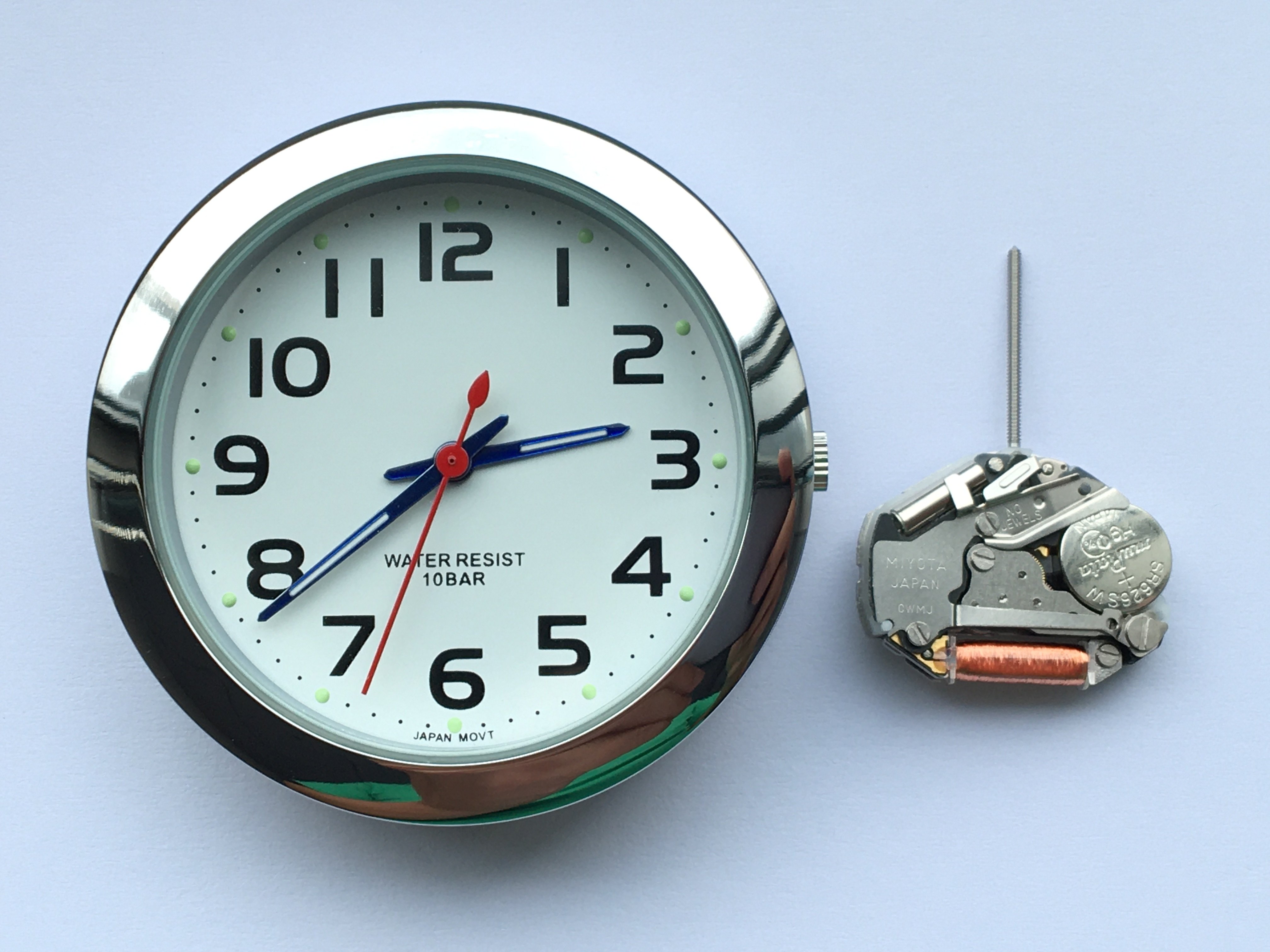 清仓4cm创意车载钟表夜光指针汽车空调调出车用电子钟表