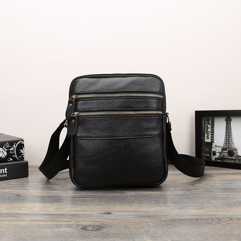 男包牛皮雅果玛真皮休闲多层小男头层斜挎包单肩男士包袋