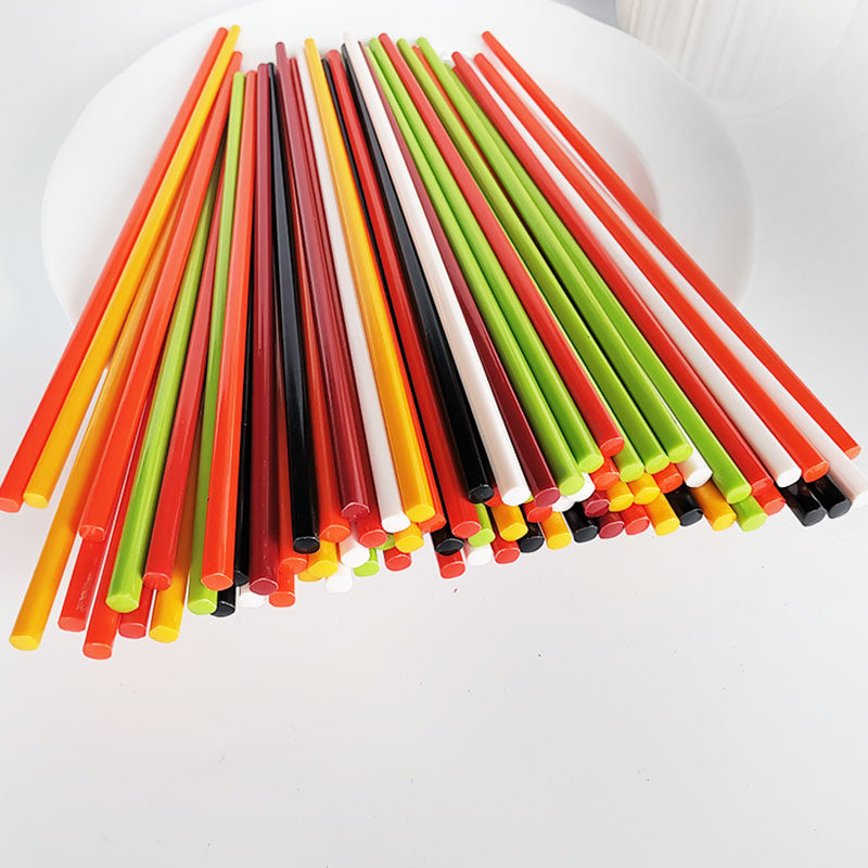 筷子密胺彩色塑料饭店餐厅食堂酒店10双家用筷子