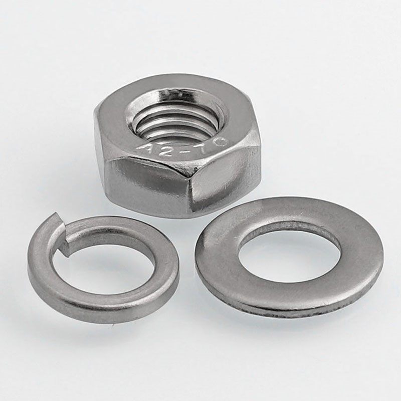 不锈钢螺母六角螺帽垫片弹垫m3m4m5m6m8m10m12m14m16m18m20螺母