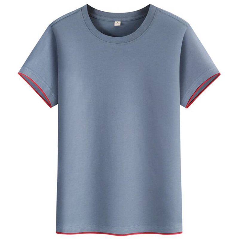 纯棉短袖t恤男士2021夏季新款潮牌假两件半袖打底衫春季衣服上衣