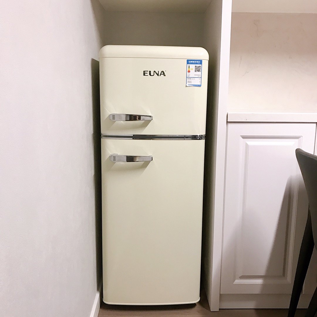euna优诺bcd-113r复古冰箱mini迷你户型复古冰箱